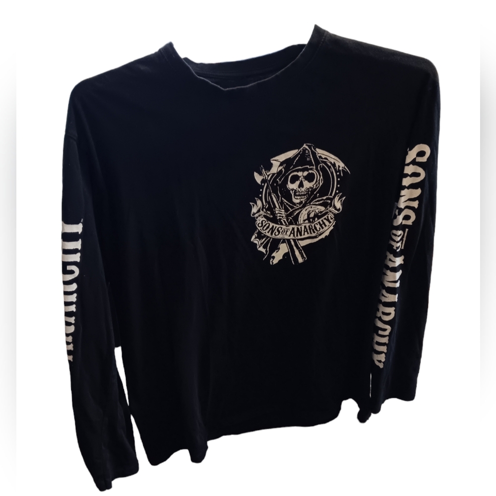 Sons of Anarchy Smoke Reaper Mens Long Sleeve Shirt(Look At Measurements) NO TAG